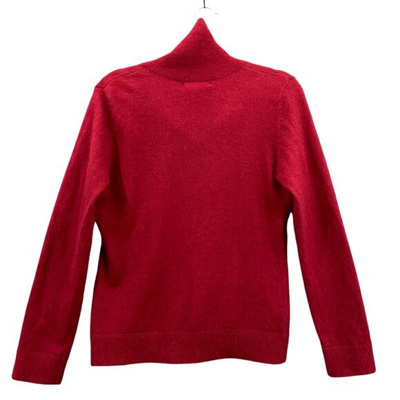 Sarah Spencer Red Lambs Wool / Rabbit Hair Blend Long Sleeves Sweater Medium - Picture 4 of 8